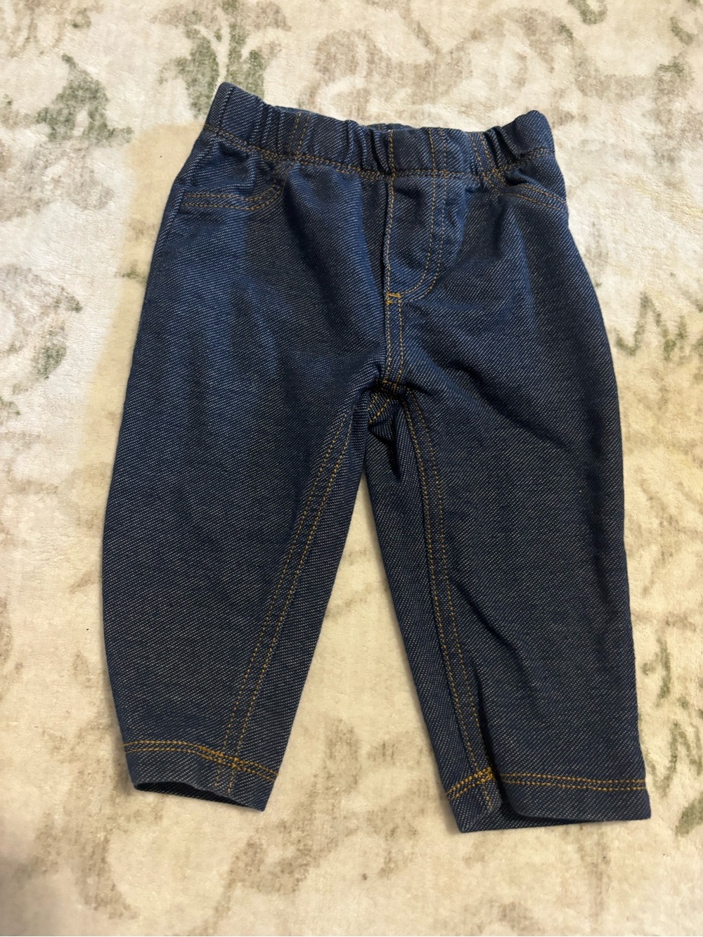Carter's Navy Denim-Look Elastic Waist Pants